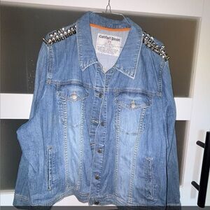 Blue Studded Women's Jacket